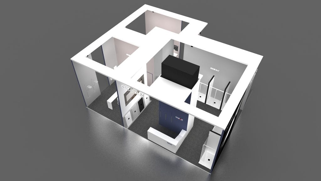 BATIMAT O.cean booth rendering top-view
