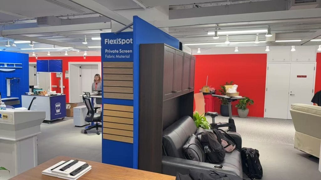 NeoCon Chicago Flexispot booth left view
