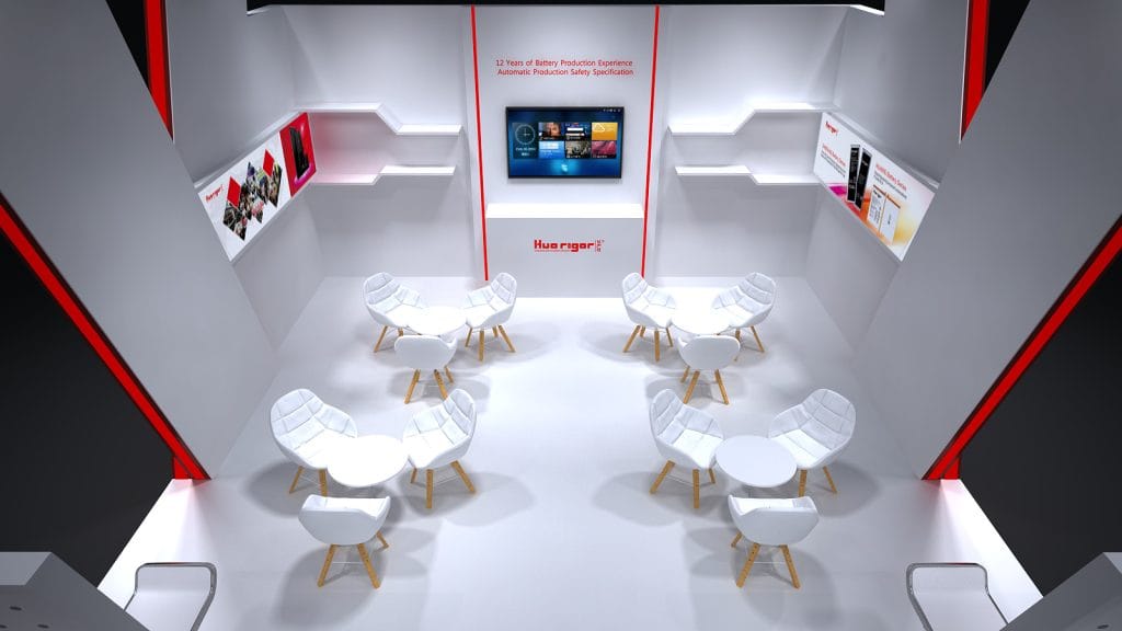 Hong Kong Electronics Fair Hua Rigor Booth rendering inside