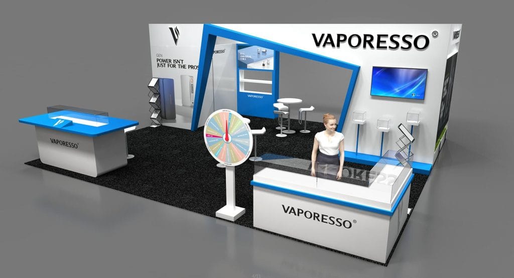 Vapexpo Spain Vaporesso Booth rendering front