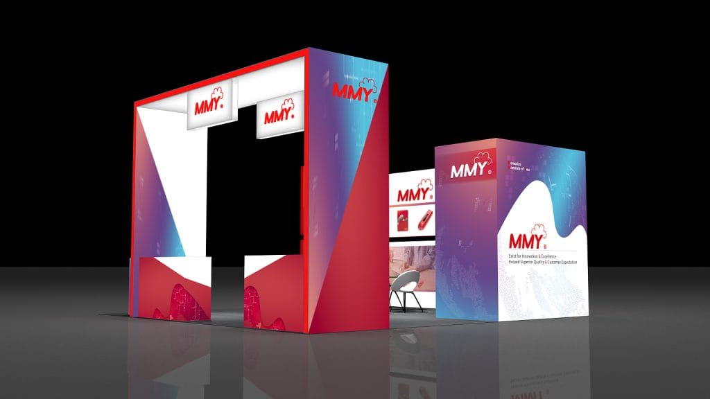 Consumer Electronics Show (CES) MMY Booth rendering front