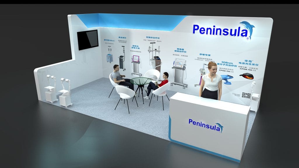American Academy of Dermatology Annual Meeting (ADD) Peninsula booth rendering front view