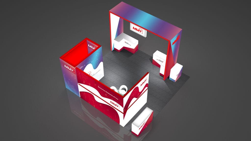 Consumer Electronics Show (CES) MMY Booth rendering top-view
