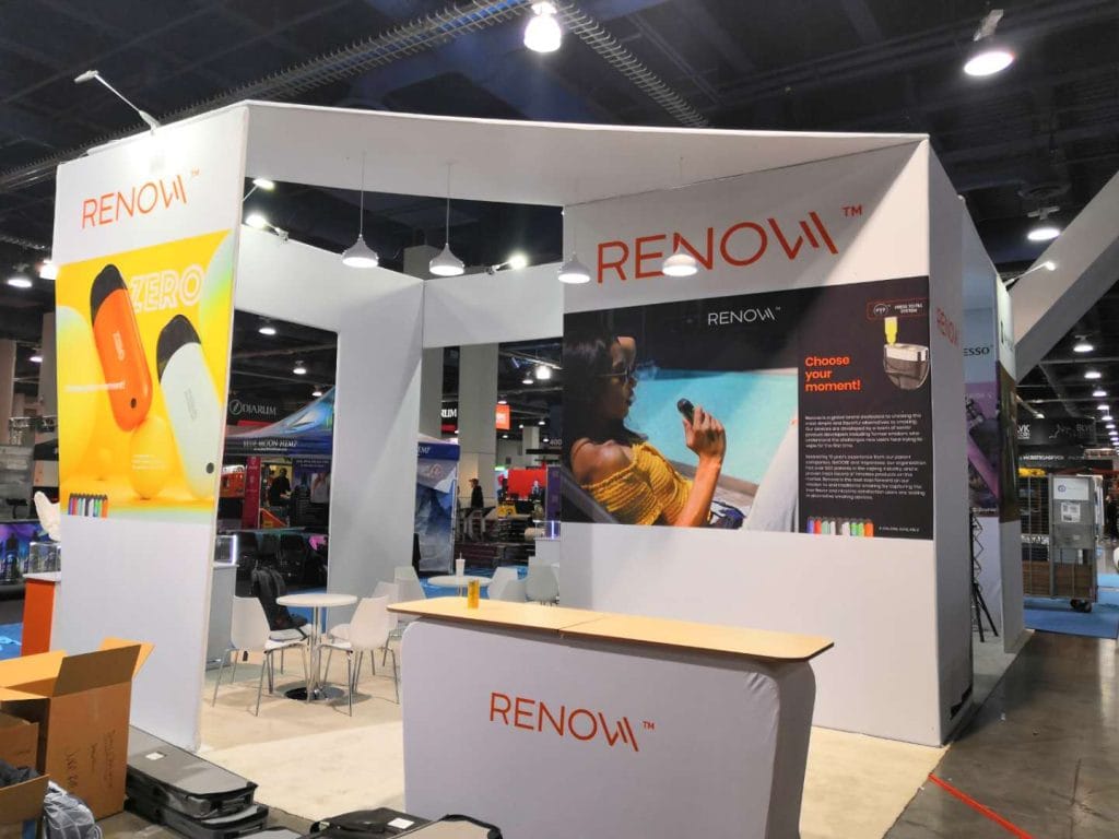Tobacco Plus Expo (TPE) RENOV Booth front