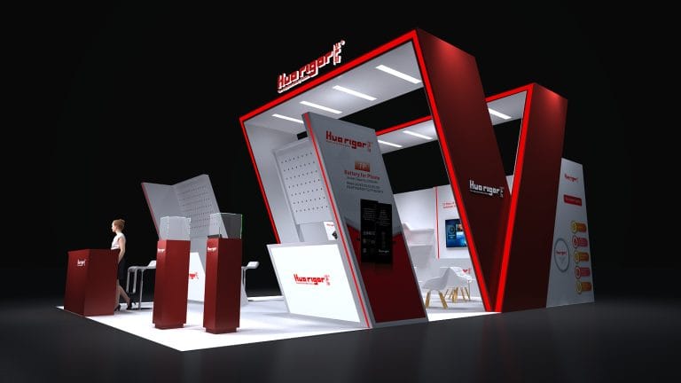 Hong Kong Electronics Fair Hua Rigor Booth rendering