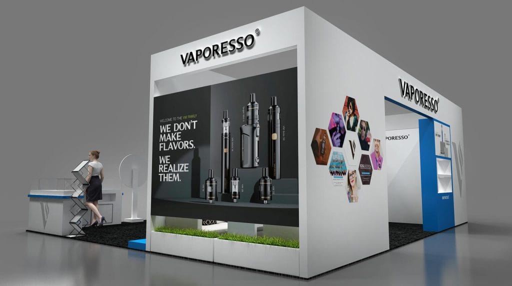 Vapexpo Spain Vaporesso Booth rendering back