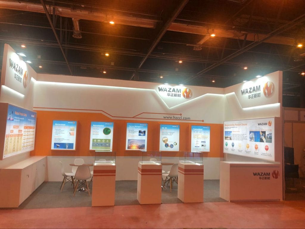 European Microwave Week (EuMW) Wazam booth front