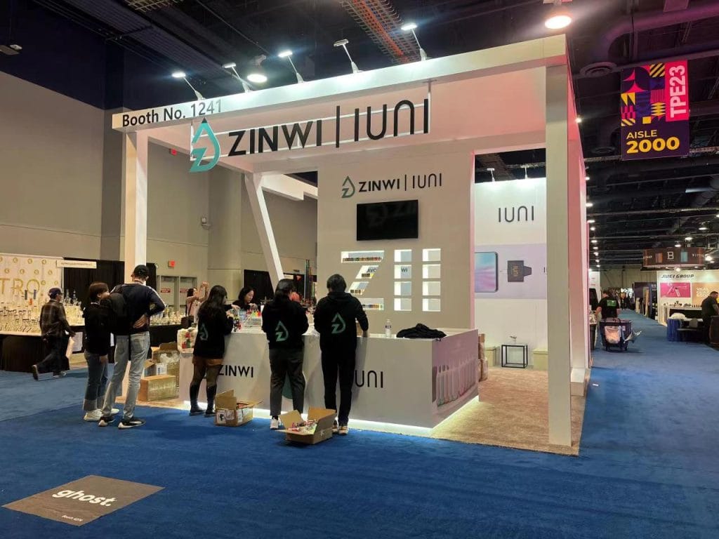 U.S. Tobacco & Vape Trade Show (TPE) Zinwi Booth front