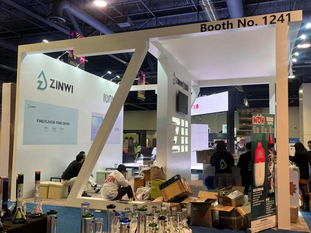 U.S. Tobacco & Vape Trade Show (TPE) Zinwi Booth left
