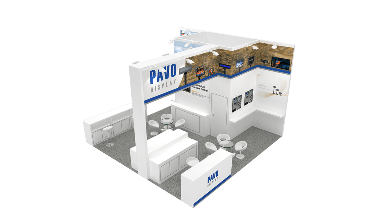 EuroShop PAVO Display Booth rendering top-view