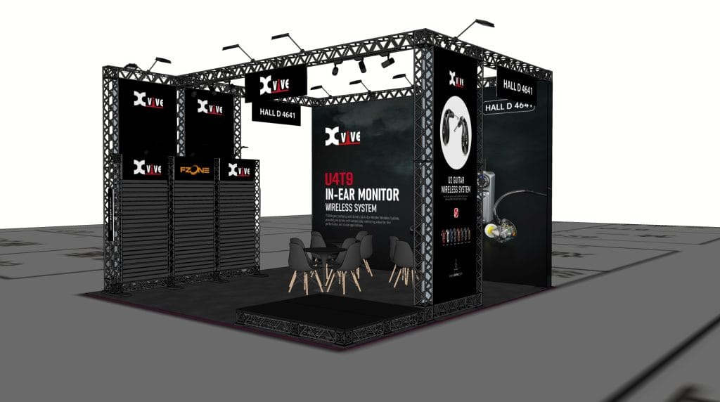 NAMM Show 2023 Xvive booth rendering