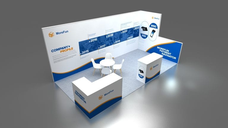 Money20/20 USA MoreFun Booth rendering top-view