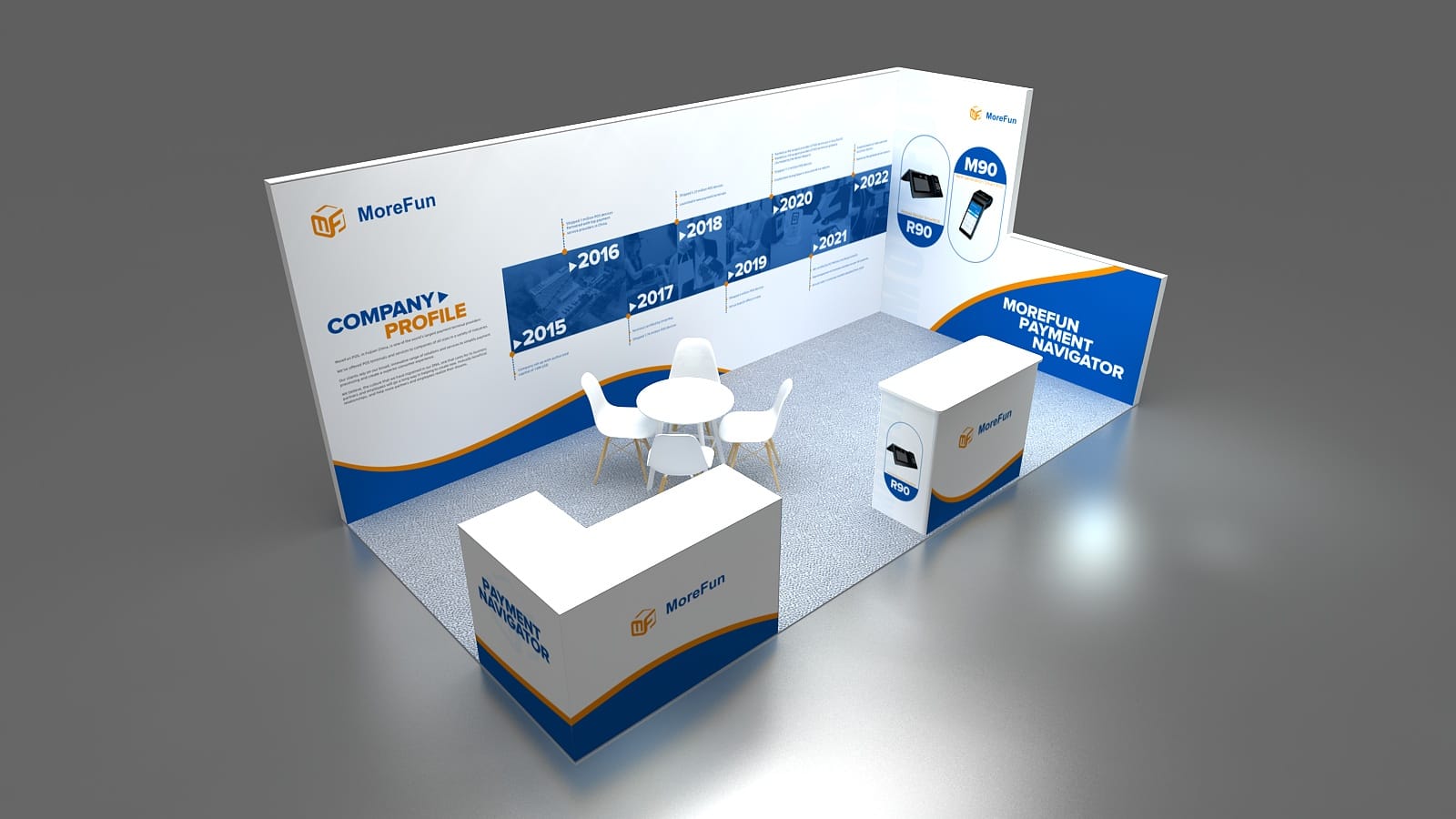 Money20/20 USA MoreFun Booth rendering top-view
