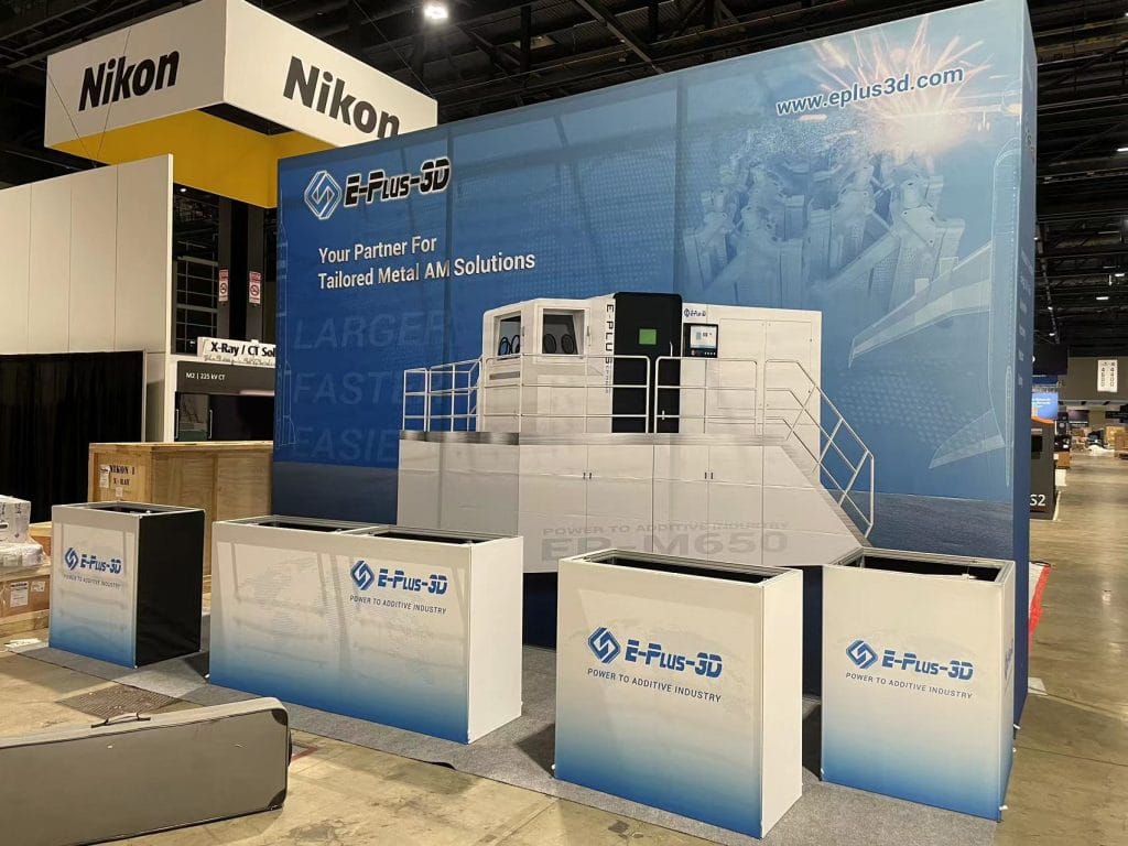 RAPID + TCT EPlus-3D Booth on-site