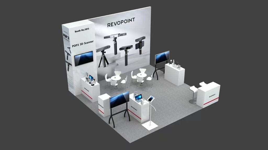 RAPID + TCT 3D REVOPOINT Booth rendering