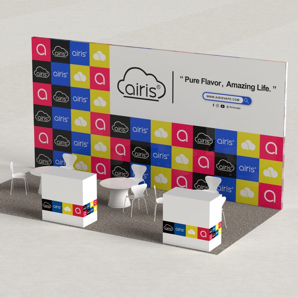 IECIE Vape Show Jakarta AIRIS Booth rendering front