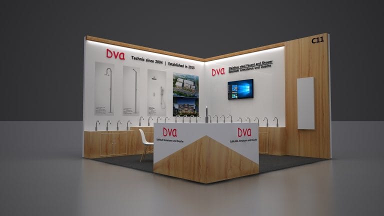 The Trade Fair for the Kitchen (Area30) DVA Booth rendering