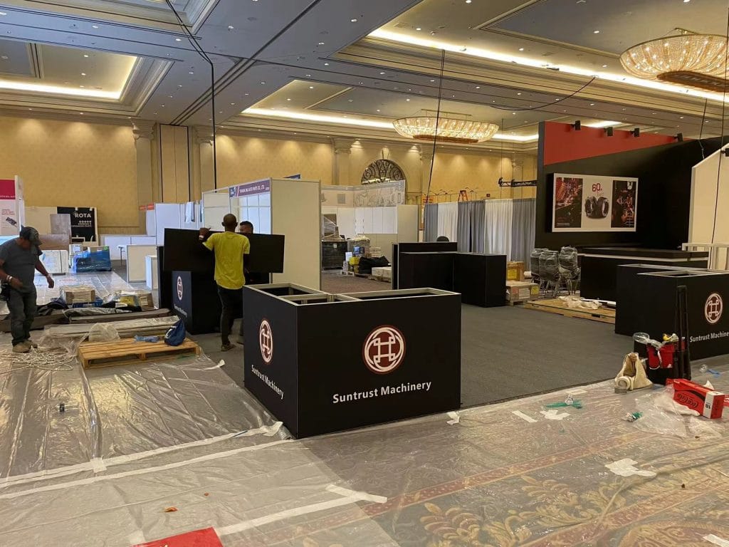 Automotive Aftermarket Products Expo (AAPEX) Suntrust machinery Booth on-site left