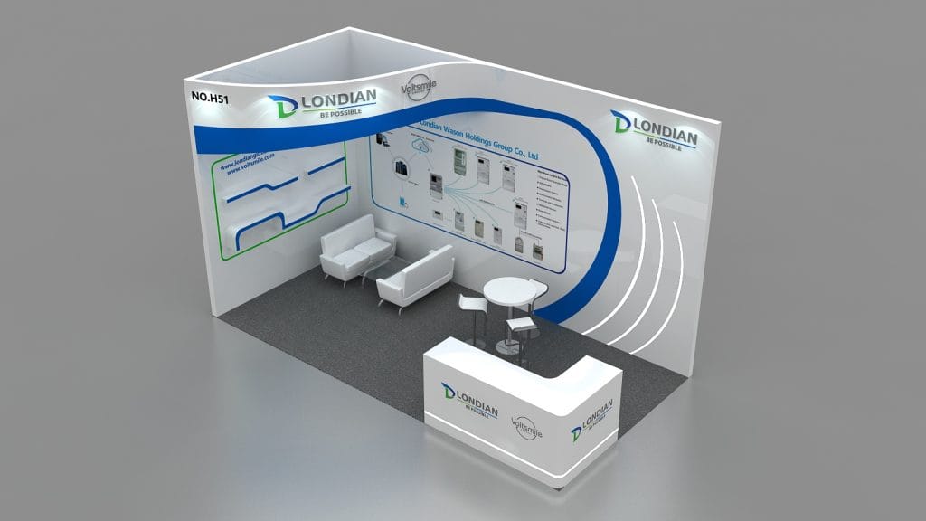 Enlit Europe LongDian Booth rendering topview