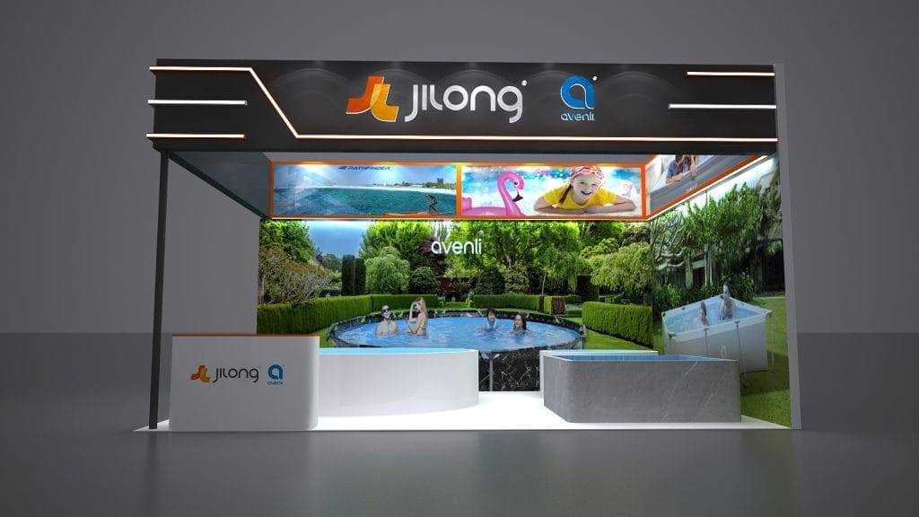 Piscina & Wellness Barcelona JiLong Booth rendering front