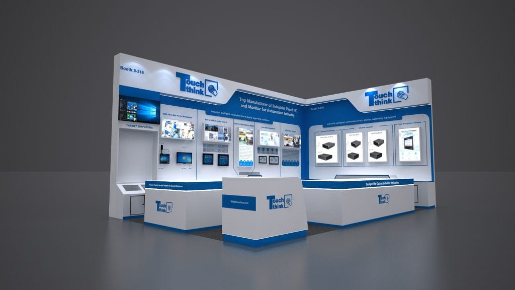 Smart Production Solutions (SPS) TouchThink Booth rendering