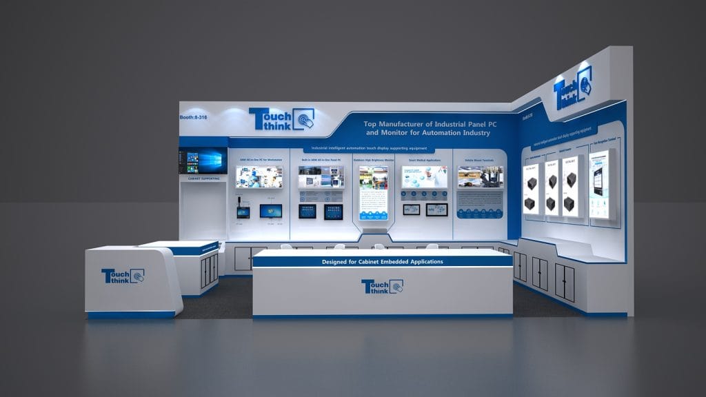 Smart Production Solutions (SPS) TouchThink Booth rendering front