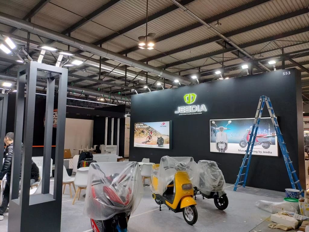 EICMA JEEDIA Booth right view on-site