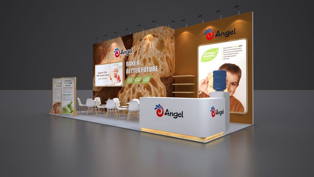 The Dolce World Expo Angel booth rendering right-view