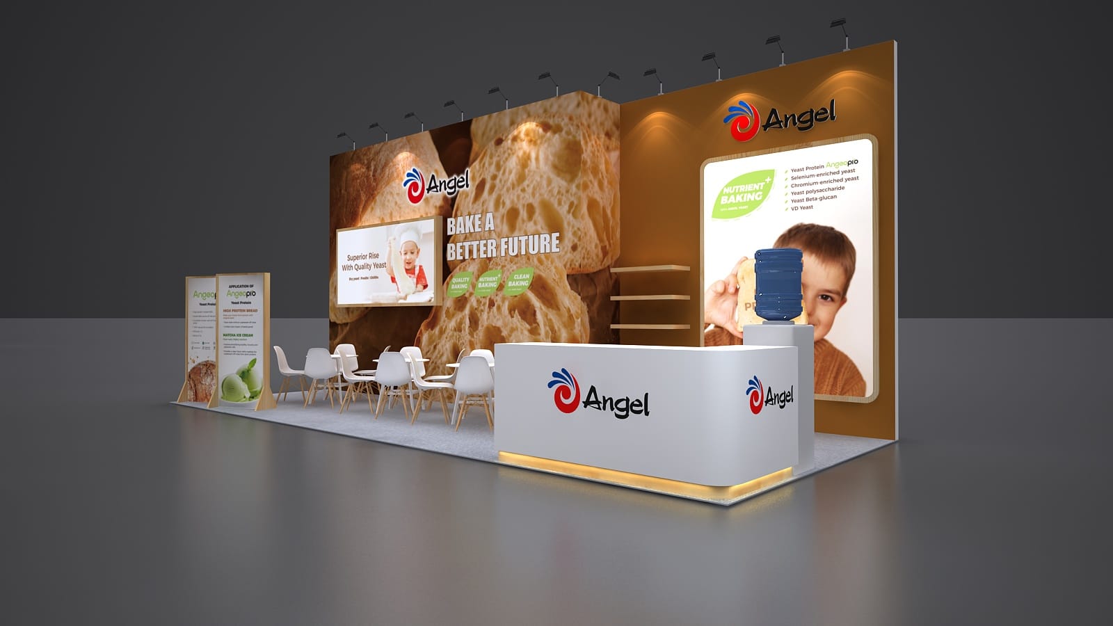 The Dolce World Expo Angel booth rendering right-view