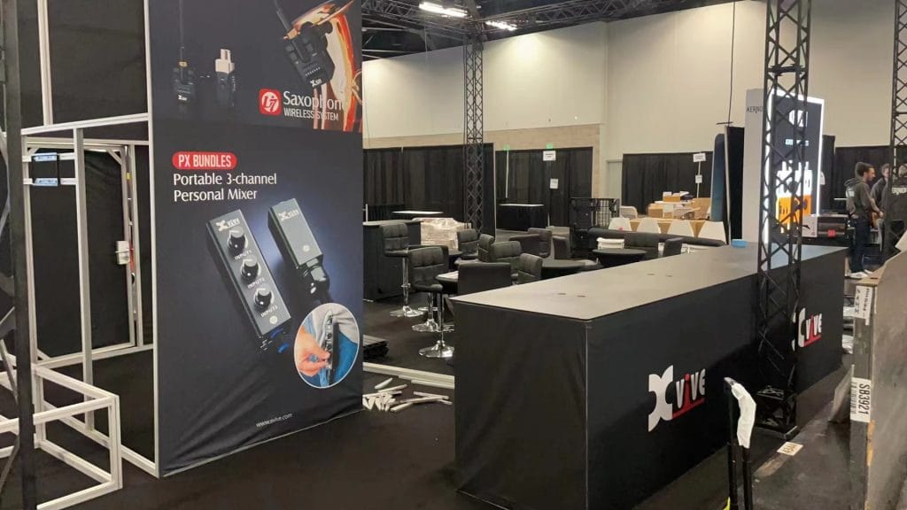 The NAMM Show Xvive booth on-site