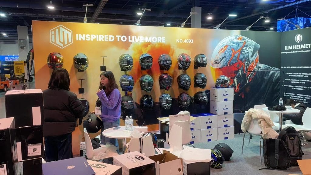 American International Motorcycle Expo ILM Helmets Booth live