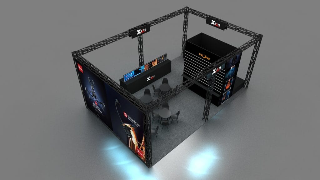 The NAMM Show Xvive booth rendering right view