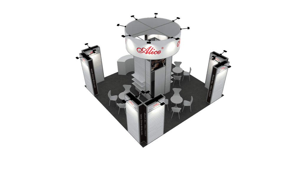 The NAMM Show Alice Strings Booth rendering top view