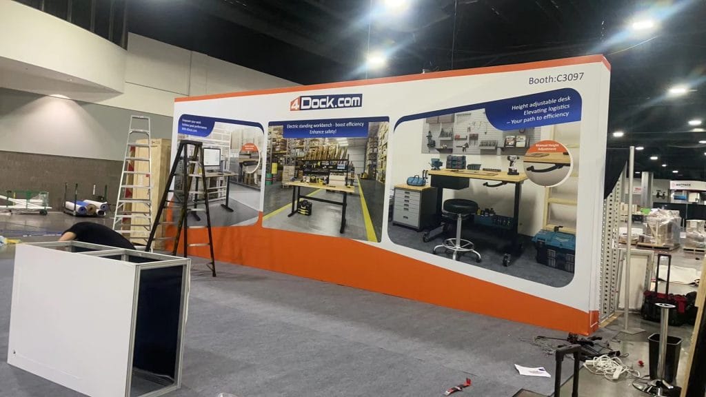 MODEX Show 4dock booth on-site front view