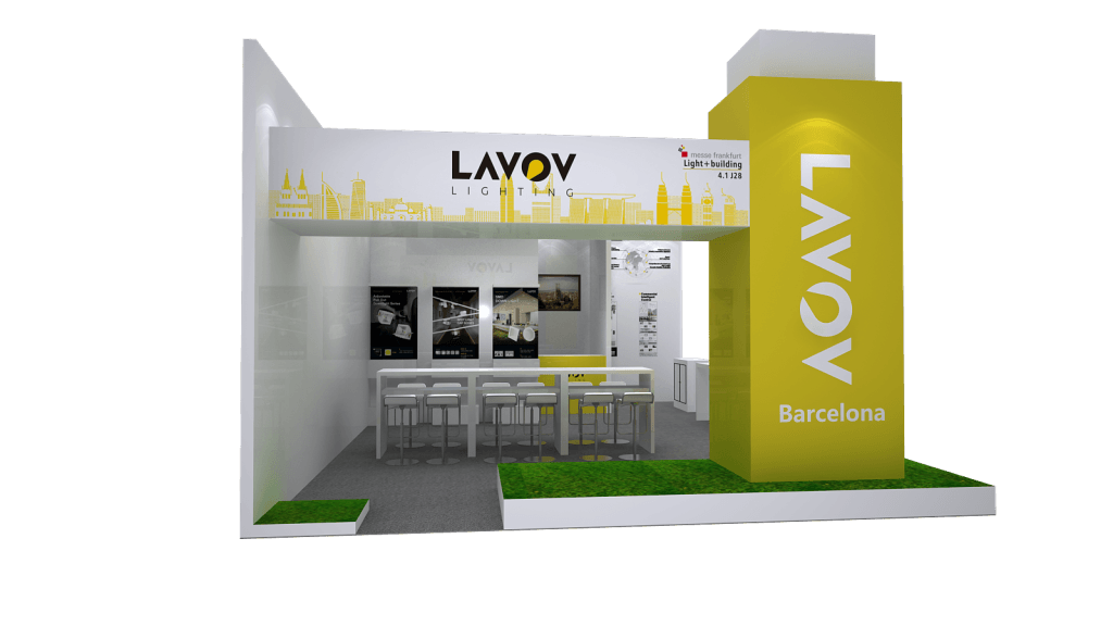 Light + Building LAVOV Booth rendering left-view