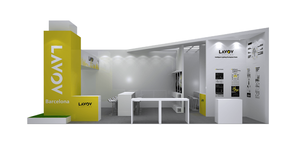 Light + Building LAVOV Booth rendering front-view