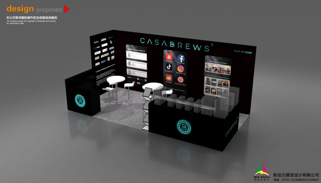 The Inspired Home Show CASABREWS Booth rendering top view