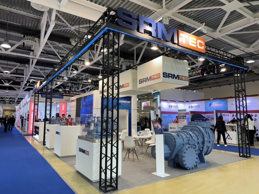 Russian Energy Week International Forum SRM TEC Booth back-view