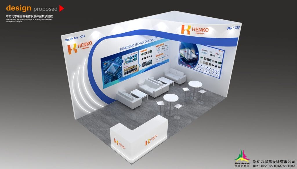 ExpoElectronica Khenko Booth rendering top-view