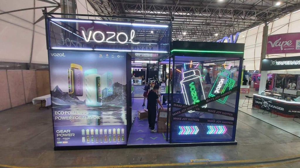 Alternative Products Expo VOZOL Booth backdrop