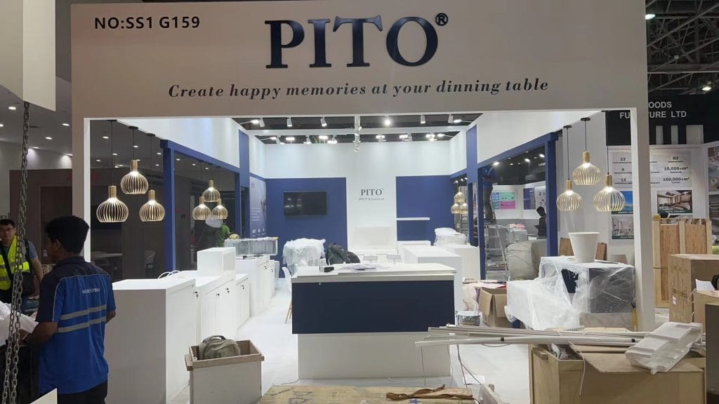 The Hotel Show Dubai PITO Booth on-site front view