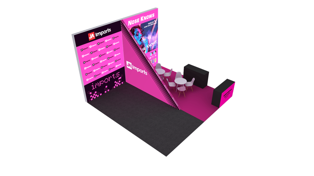 Alternative Products Expo 2024 (Alt Pro Expo) JKimports + Nose Knows Booth rendering left