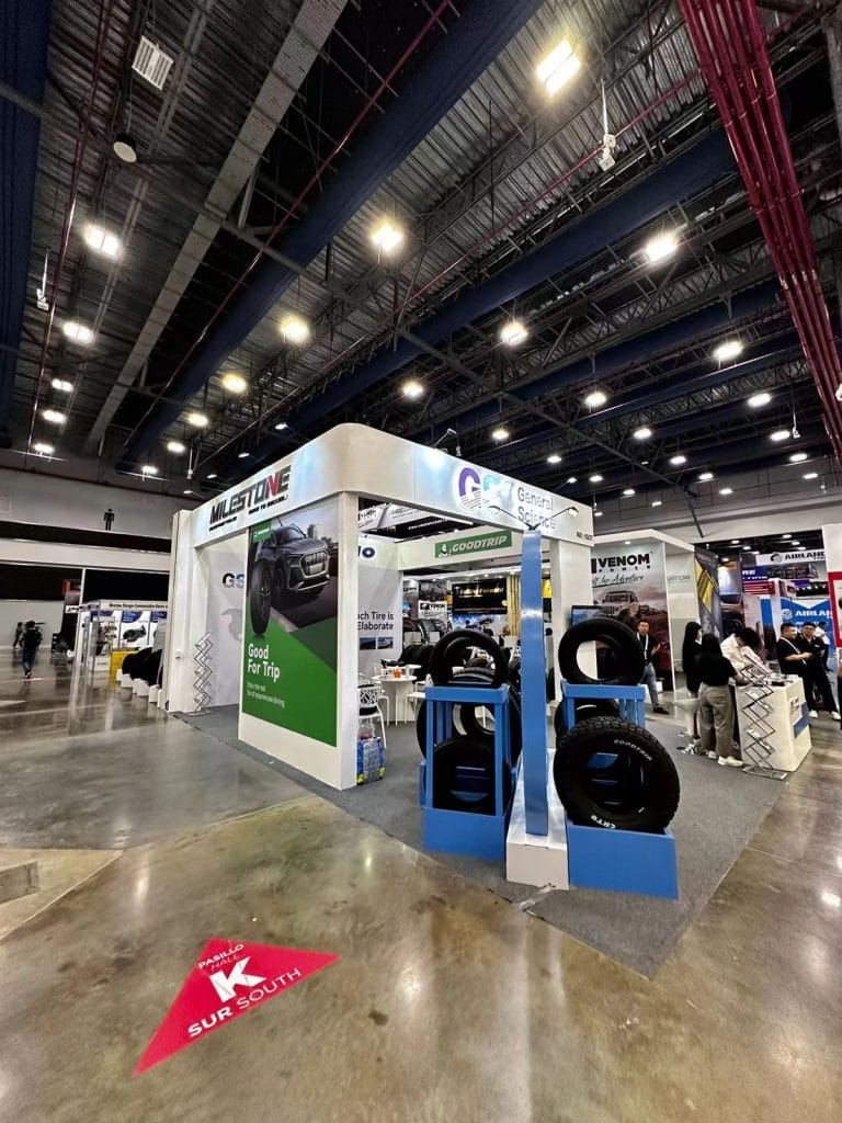 Latin Tyre & Auto Parts Expo General Science booth left view