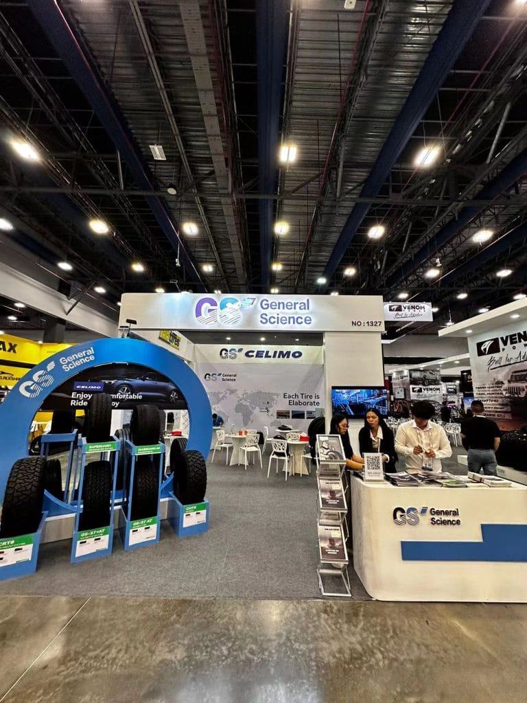 Latin Tyre & Auto Parts Expo General Science booth front view