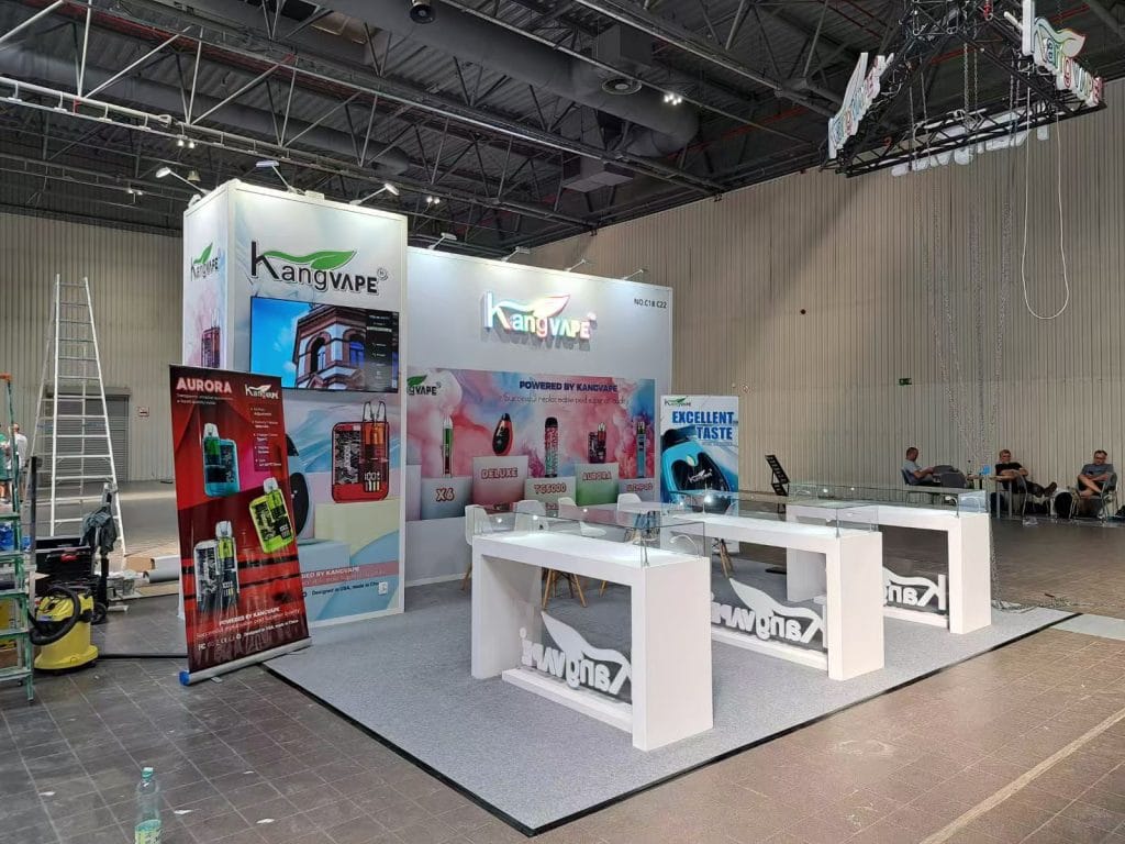 VAPE Expo Poland Kangvape Booth left view live