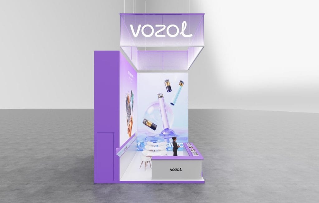 InterTabac VOZOL Booth rendering left-view
