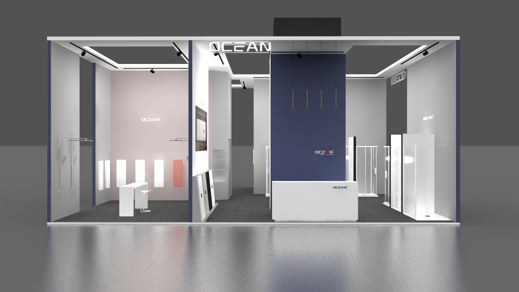 BATIMAT O.cean booth rendering front-view