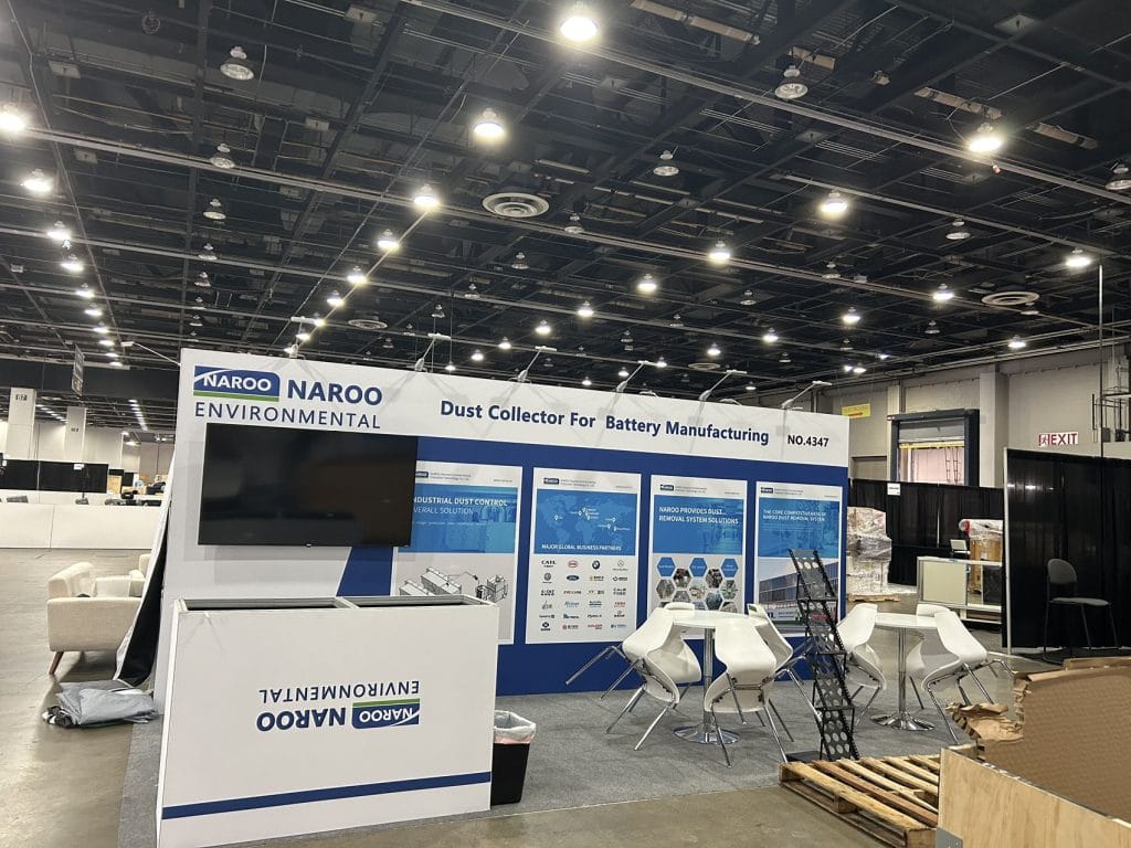 The Battery Show North America & EV Tech Expo NarooTech Booth left view