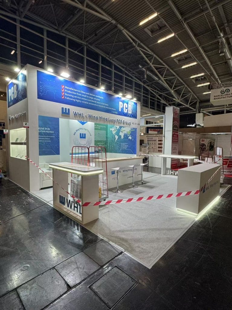 Electronica WingHingLung booth on-site left