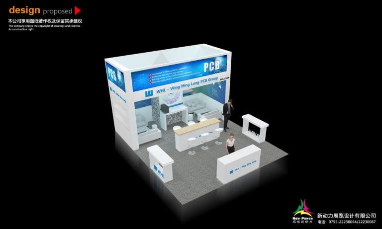 Electronica WingHingLung booth rendering top-view
